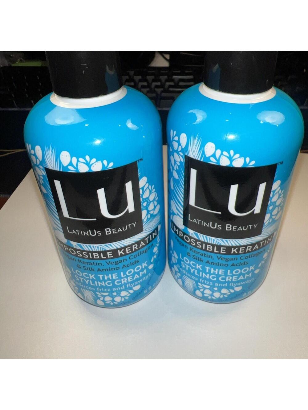 2X Lu LatinUs Beauty Control Anti-Frizz Lock-The-Look Styling Cream for Frizzy